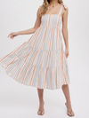 Multi Color Stripe Midi Dress
